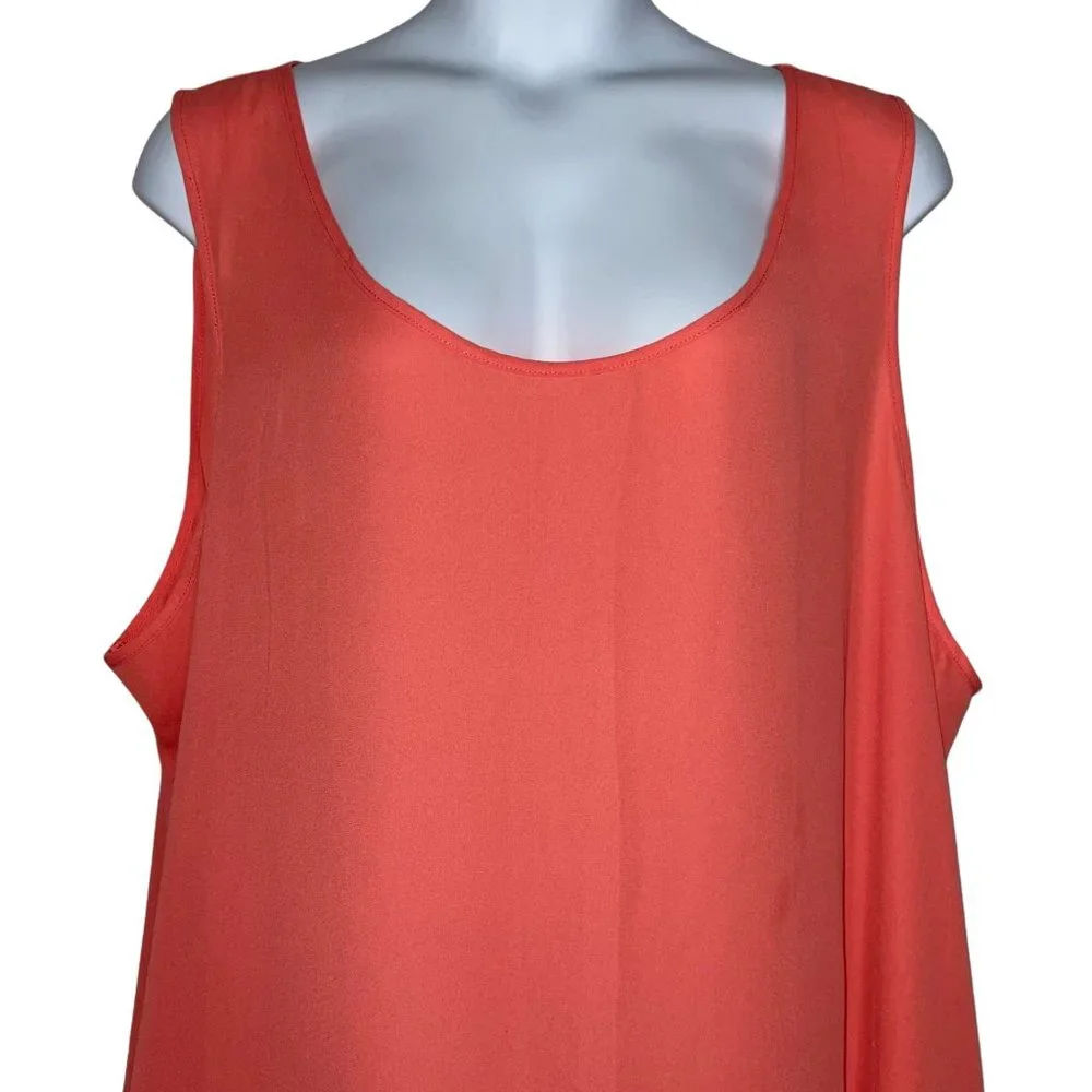 Torrid Orange Tassle Lightweight Sleeveless Plus Size Blouse Women's 4